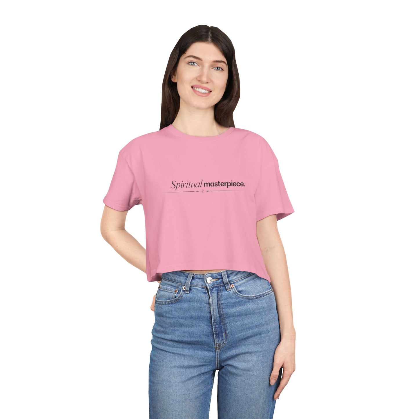 "Spiritual Masterpiece." Crop Tee — Inspirational, Intentional Women's Shirt