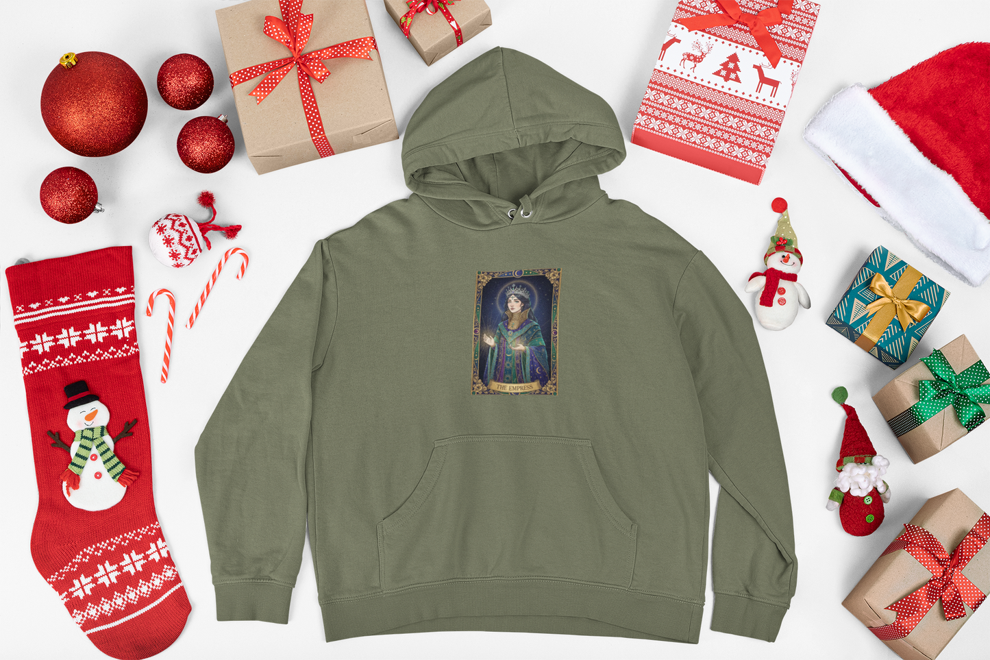 Empress Arcana Portrait Tarot Hoodie | classic tarot style, modern tarot apparel