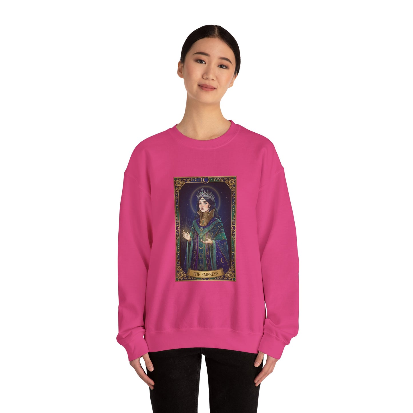 Mystic Empress Tarot Crewneck Sweatshirt | classic tarot style, modern tarot apparel
