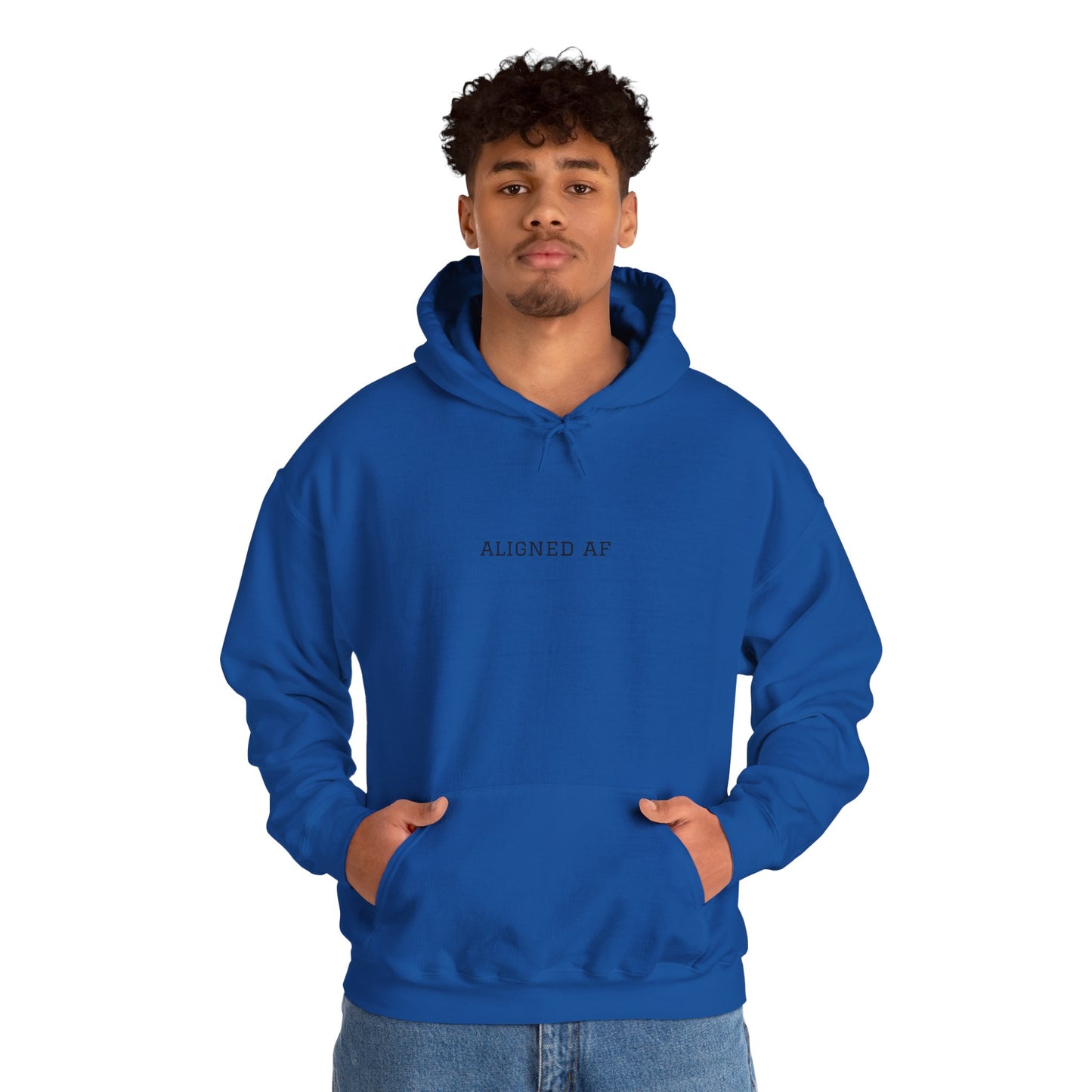 Aligned AF Hoodie | Chakra Spiral Meditation Back Graphic