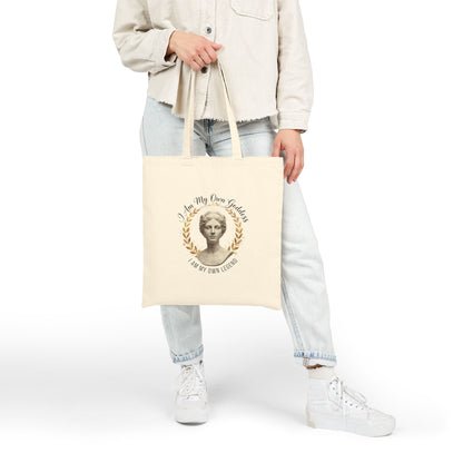 "I Am my own Goddess. I Am my own legend" - Cotton Canvas Tote Bag