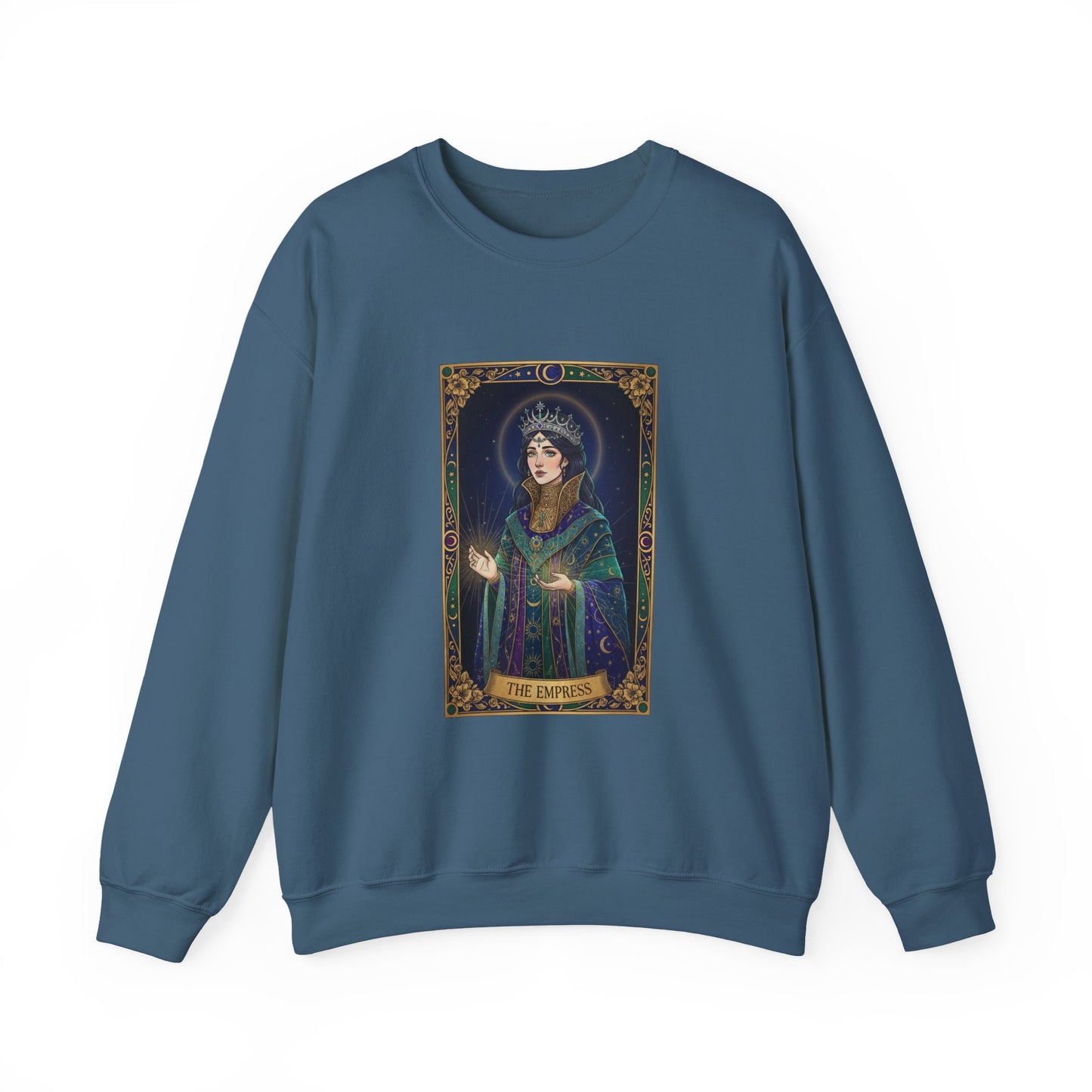 Mystic Empress Tarot Crewneck Sweatshirt | classic tarot style, modern tarot apparel