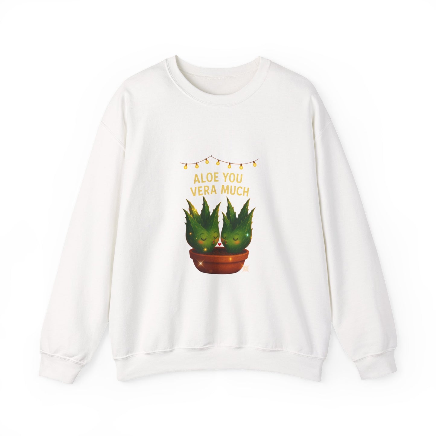 "Aloe You Vera Much" Sweatshirt — Cute Potted Succulent Crewneck Gift