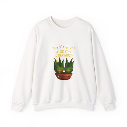 "Aloe You Vera Much" Sweatshirt — Cute Potted Succulent Crewneck Gift