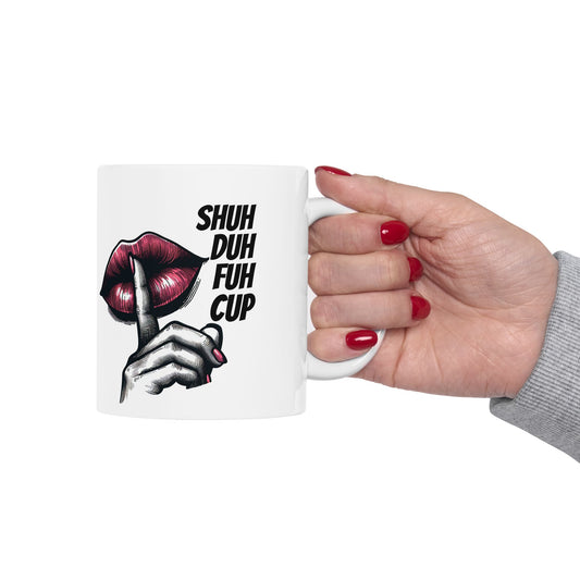 Ceramic Mug — Shh! Lip Print Coffee Mug (11oz)