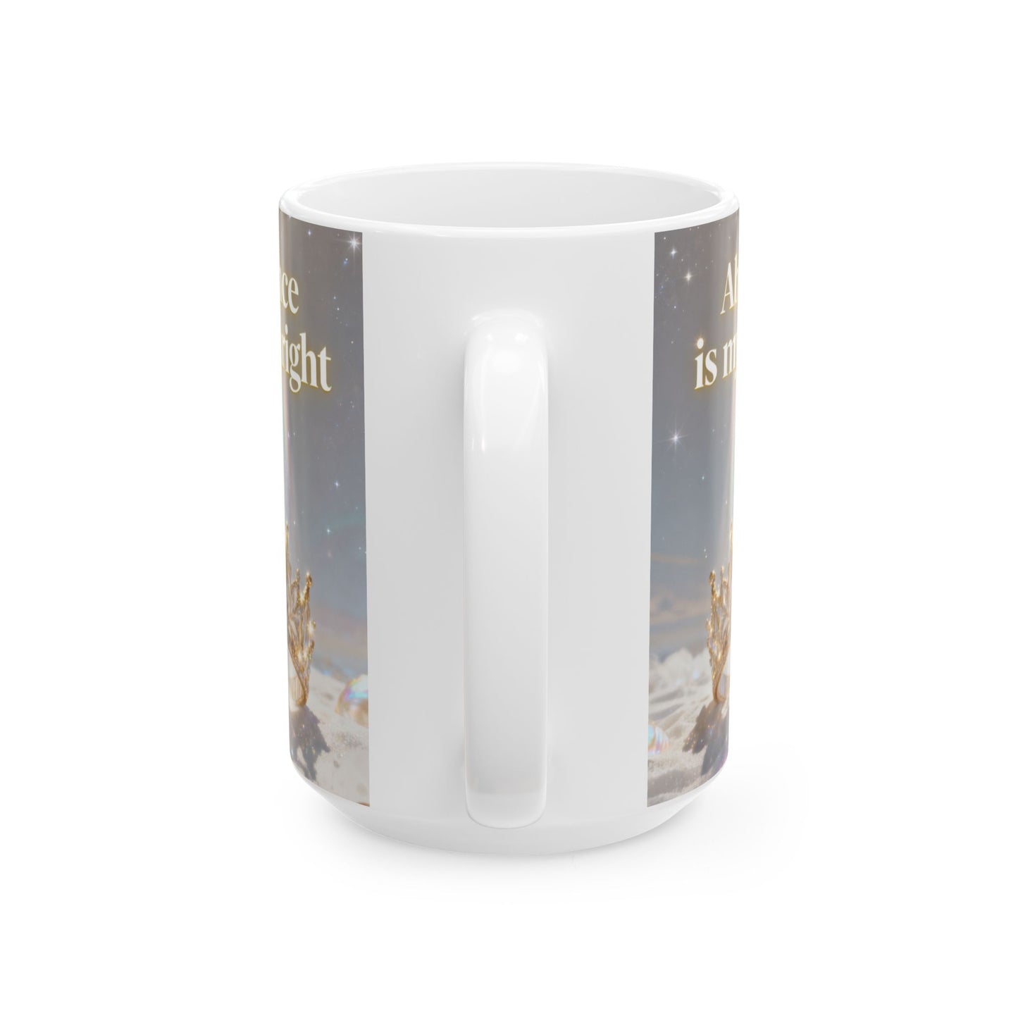 Affirmation Mug — “Abundance is my Birthright” Ceramic Coffee Cup