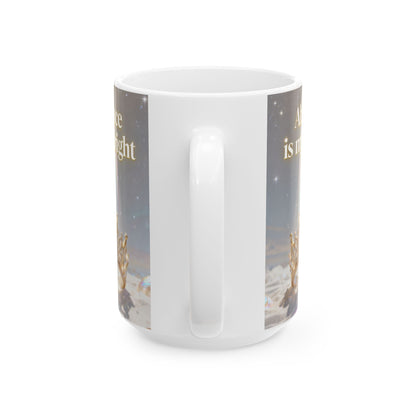 Affirmation Mug — “Abundance is my Birthright” Ceramic Coffee Cup