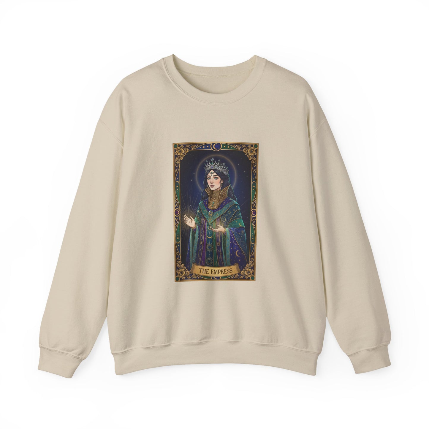 Mystic Empress Tarot Crewneck Sweatshirt | classic tarot style, modern tarot apparel