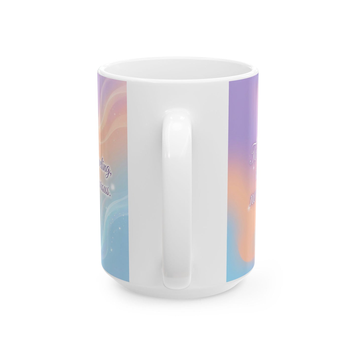 Inspirational Pastel Ceramic Mug – 'Delicious Vibes, Laugh Often' Motivational Coffee Cup