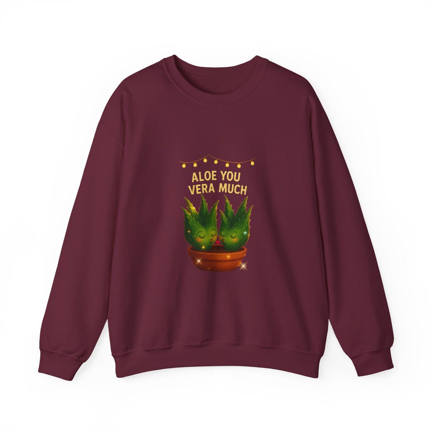 "Aloe You Vera Much" Sweatshirt — Cute Potted Succulent Crewneck Gift