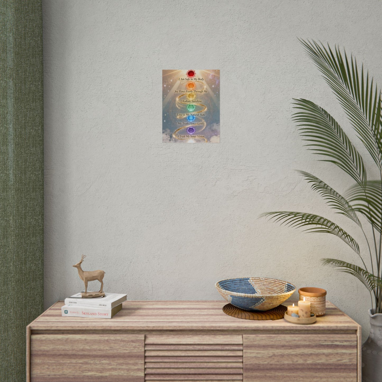 Chakra Affirmation Rolled Poster — Spiritual Wall Art