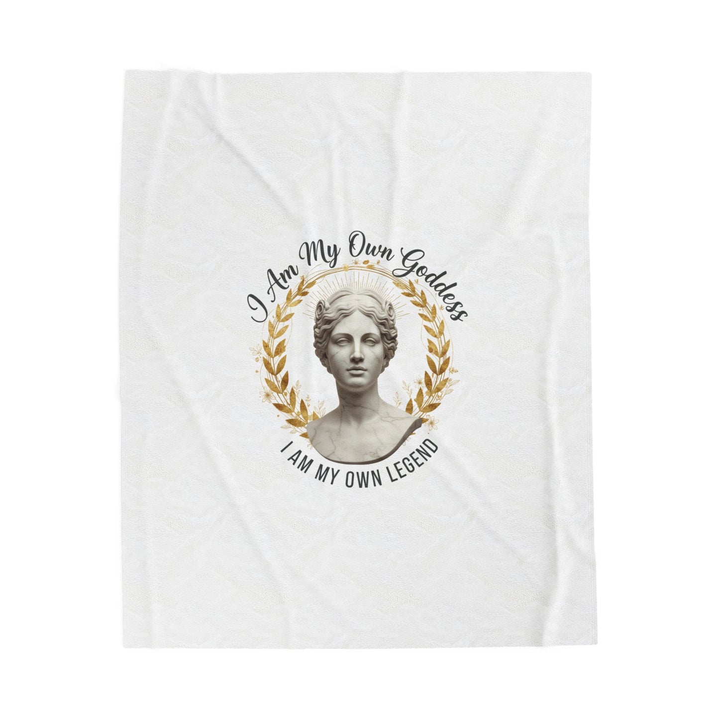 Velveteen Plush Blanket " I am my own Goddess. I am my own legend"