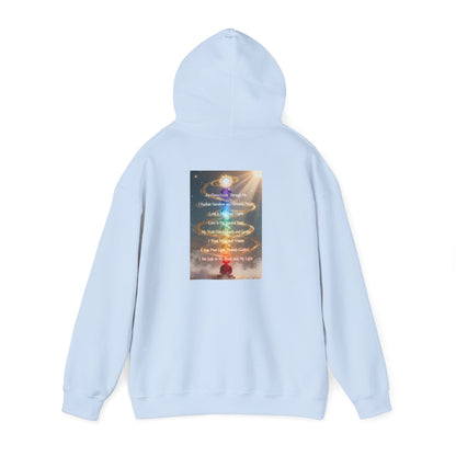Aligned AF Hoodie | Chakra Spiral Meditation Back Graphic