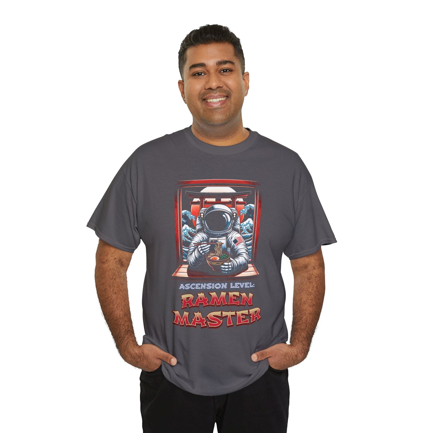 Ramen Master — Astronaut Slurping Ramen Tee ("Ascension level: Ramen Master")