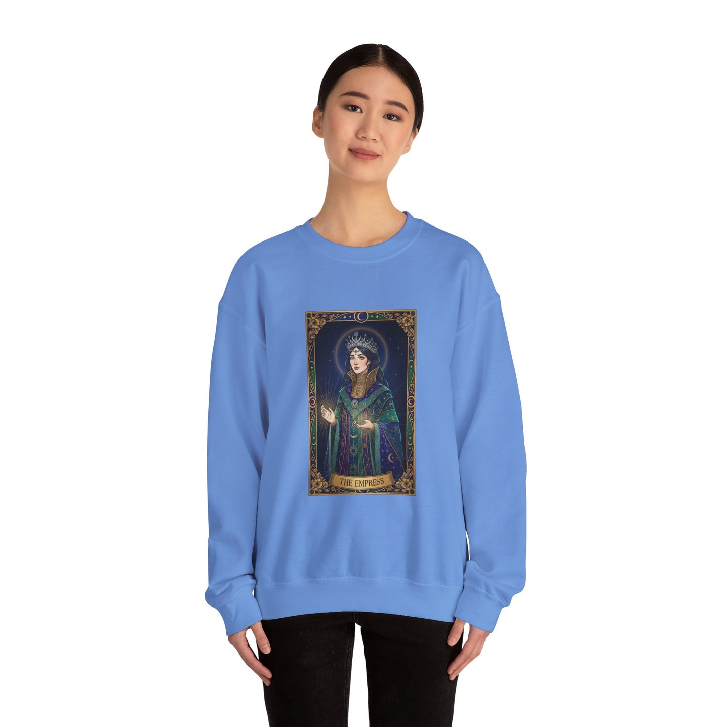 Mystic Empress Tarot Crewneck Sweatshirt | classic tarot style, modern tarot apparel