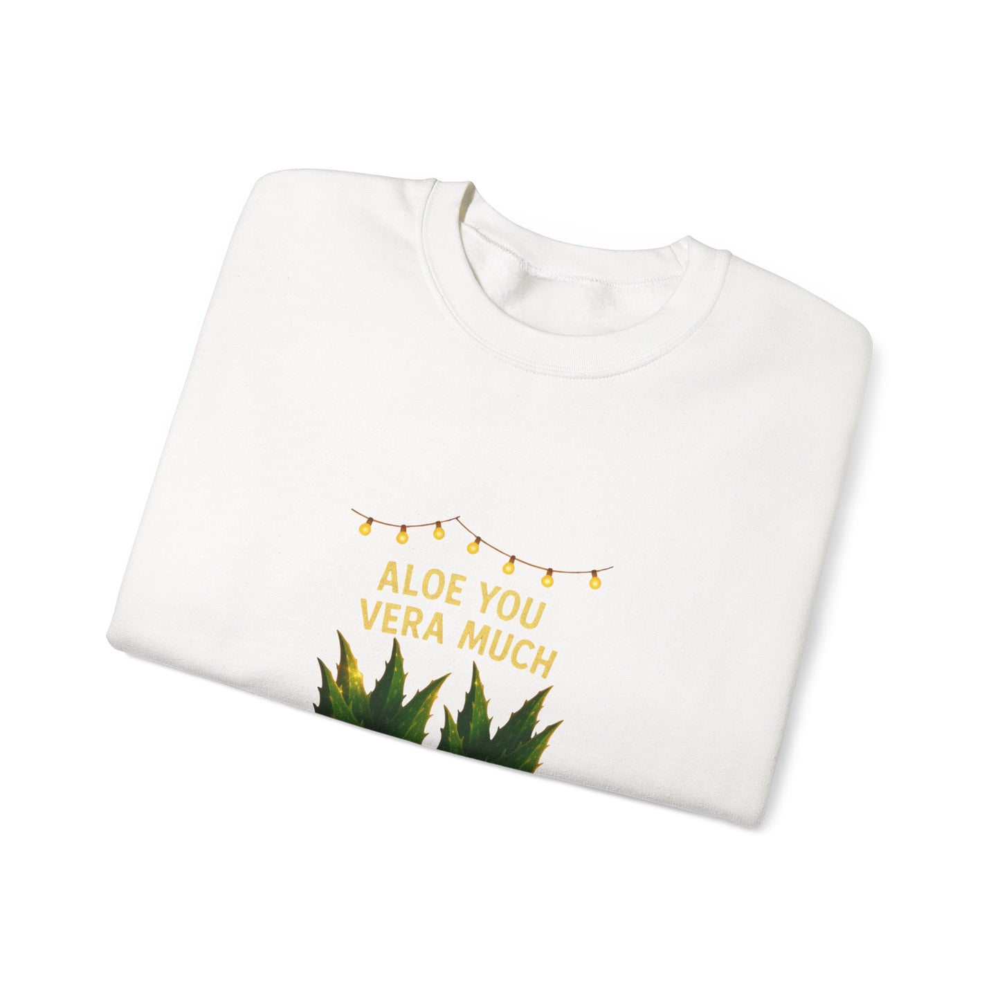 "Aloe You Vera Much" Sweatshirt — Cute Potted Succulent Crewneck Gift