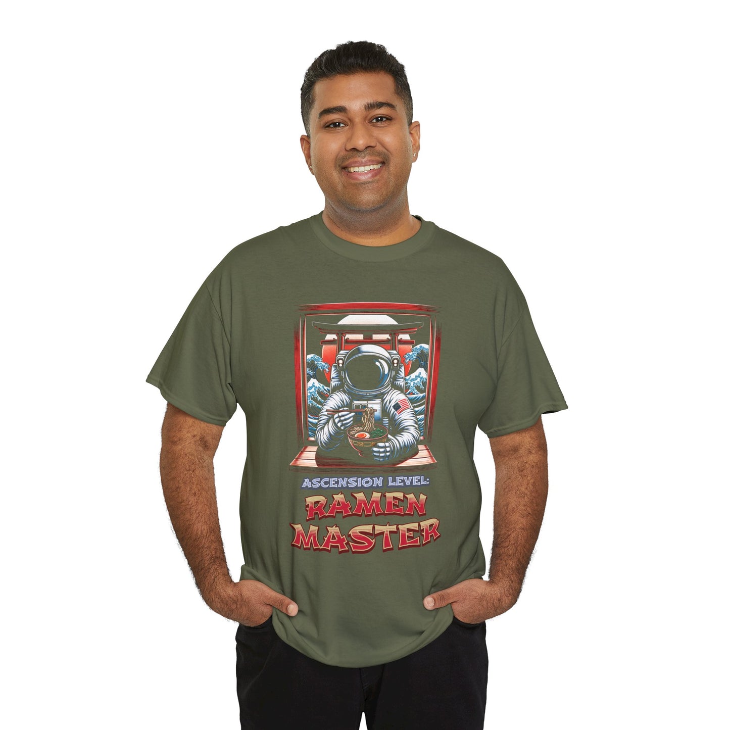 Ramen Master — Astronaut Slurping Ramen Tee ("Ascension level: Ramen Master")