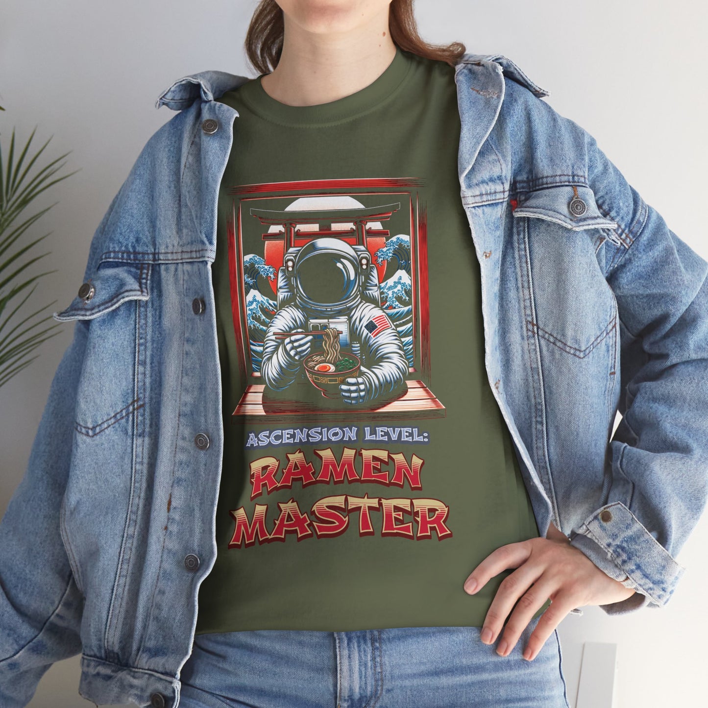 Ramen Master — Astronaut Slurping Ramen Tee ("Ascension level: Ramen Master")