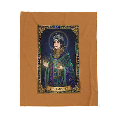Empress Tarot Card Velveteen Blanket | classic tarot style, arcana décor