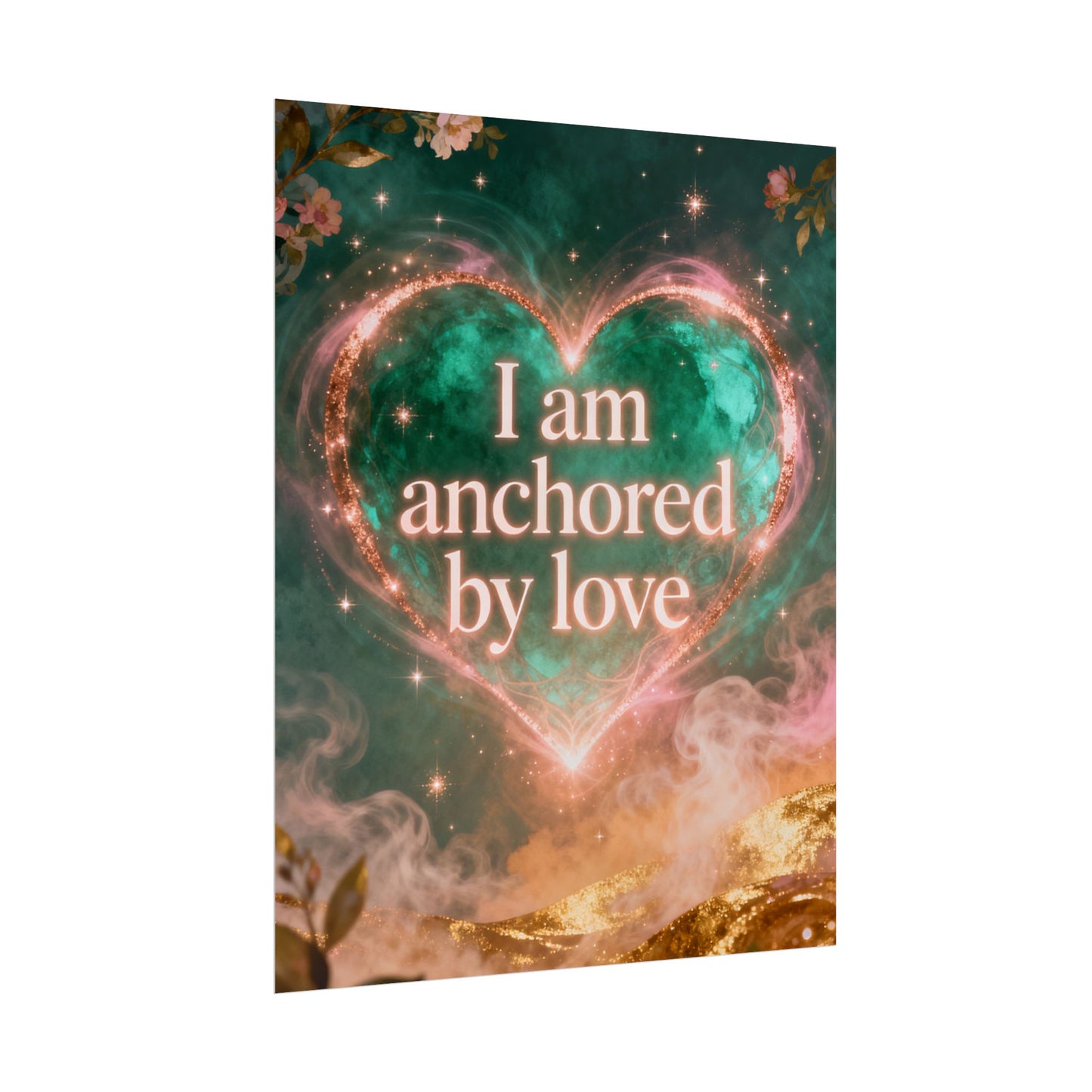 I am anchored by Love - Rolled Poster | Heart Affirmation Art Print