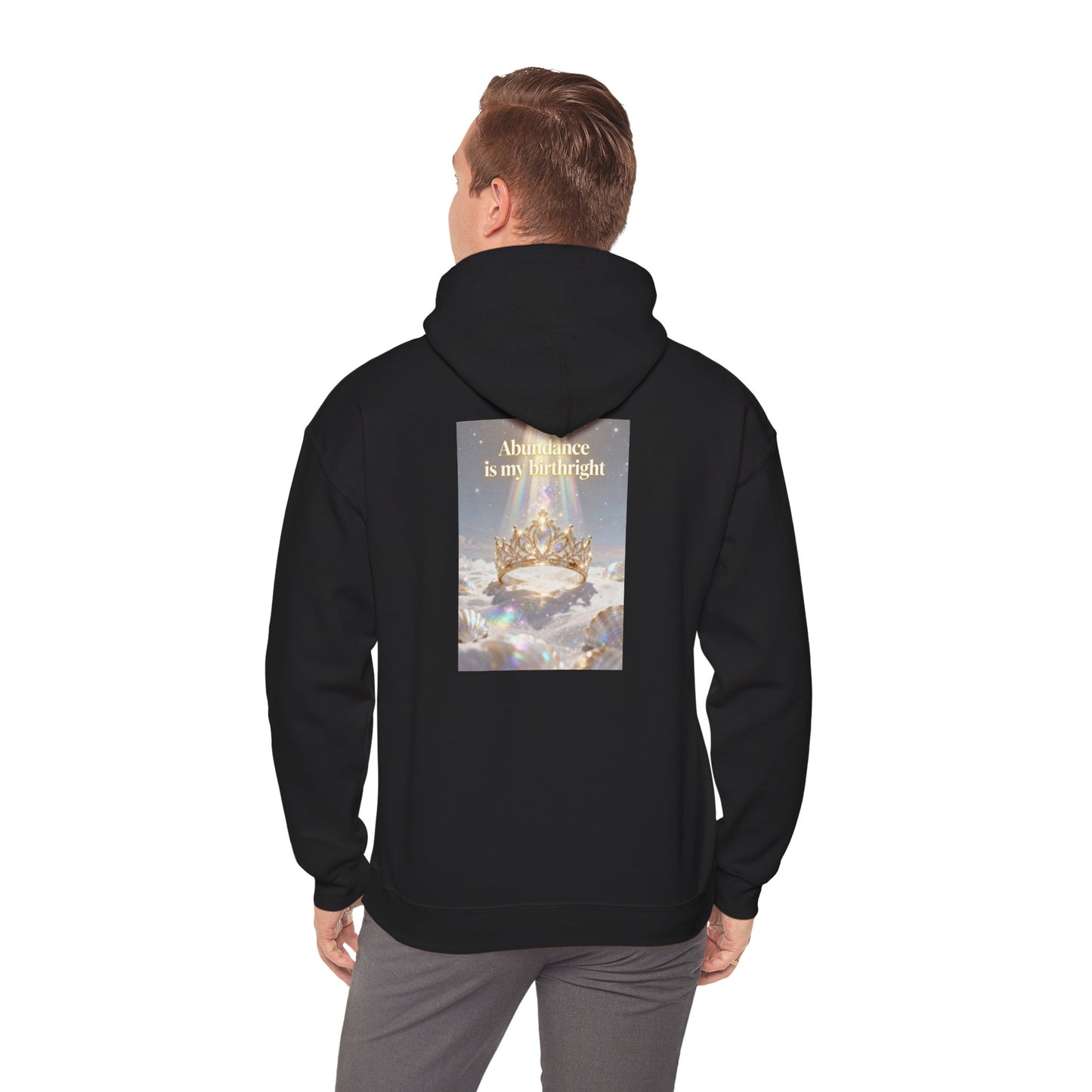 Abundance Is My Birthright Hoodie — Spiritual Affirmation Graphic Hoodie
