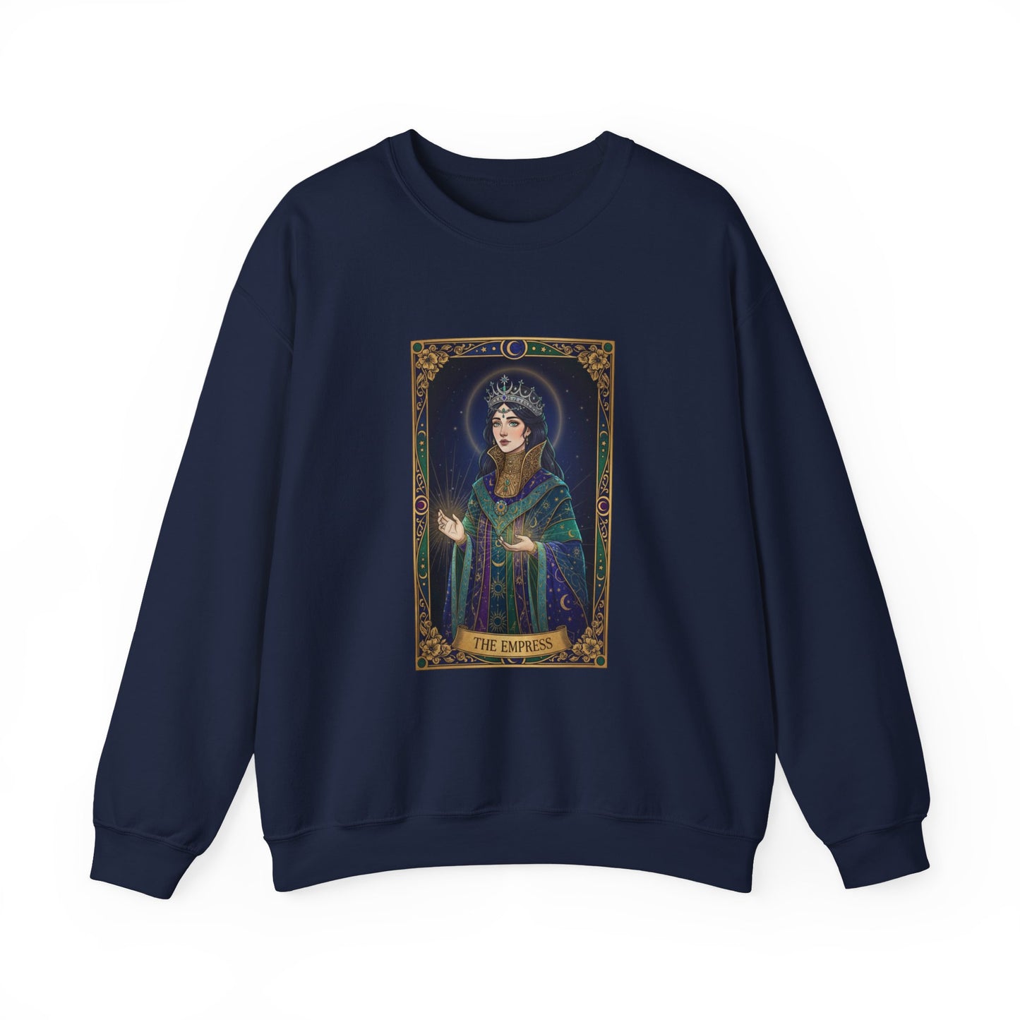 Mystic Empress Tarot Crewneck Sweatshirt | classic tarot style, modern tarot apparel