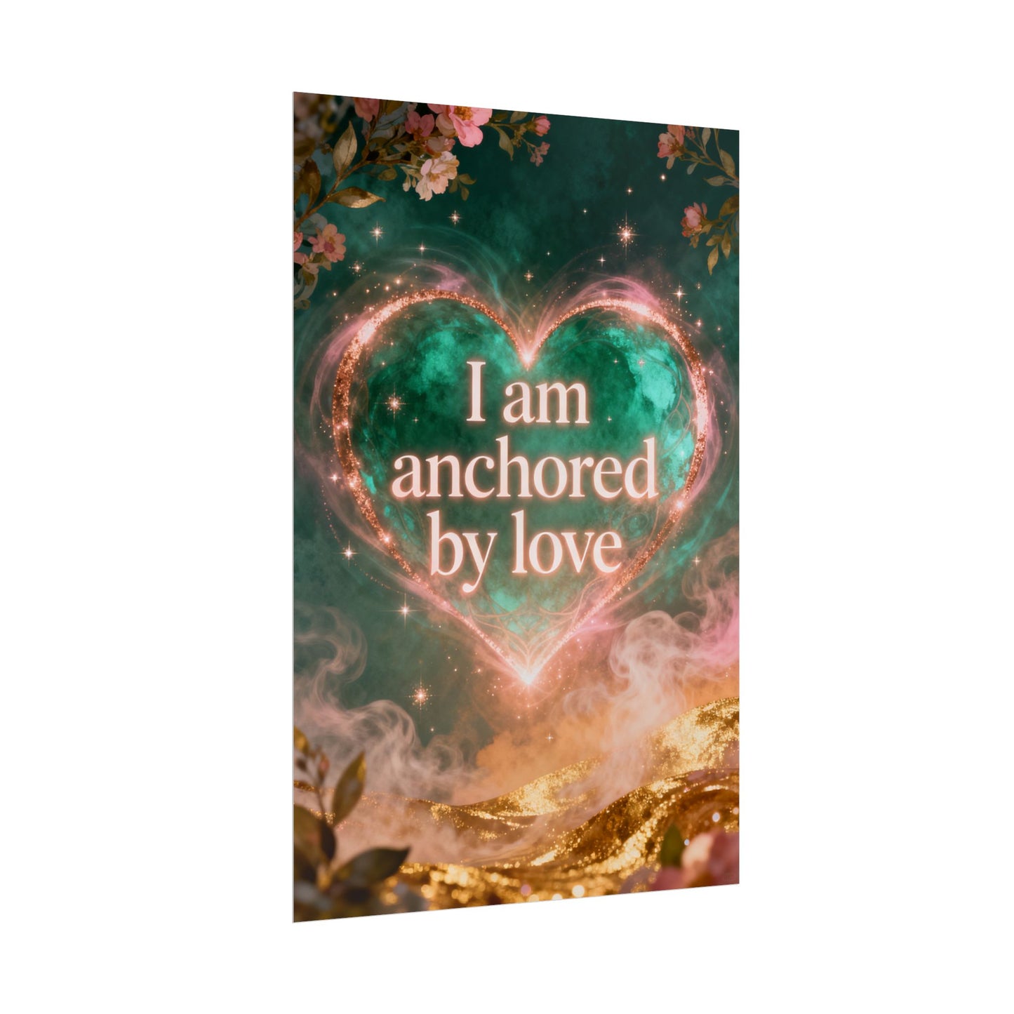 I am anchored by Love - Rolled Poster | Heart Affirmation Art Print