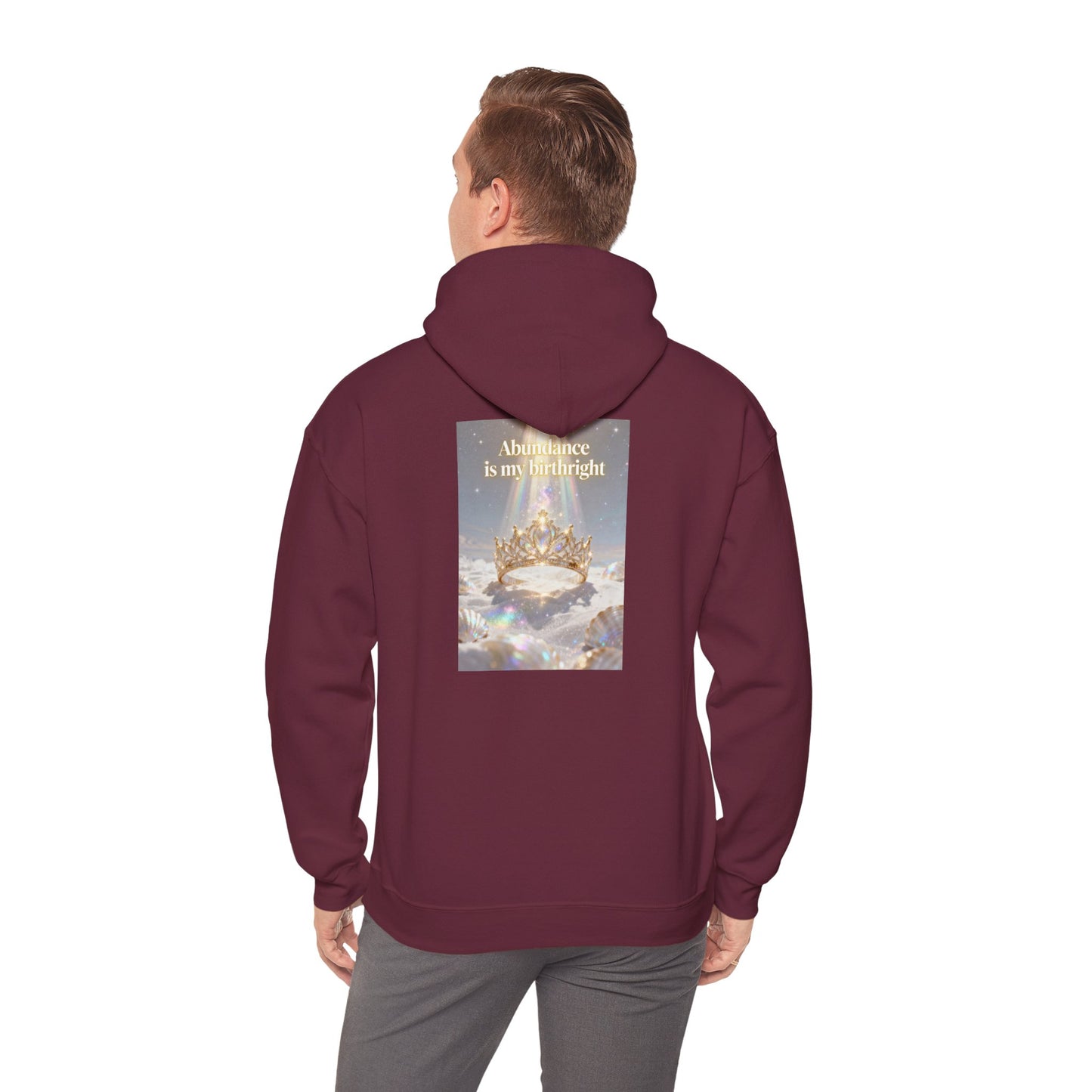 Abundance Is My Birthright Hoodie — Spiritual Affirmation Graphic Hoodie
