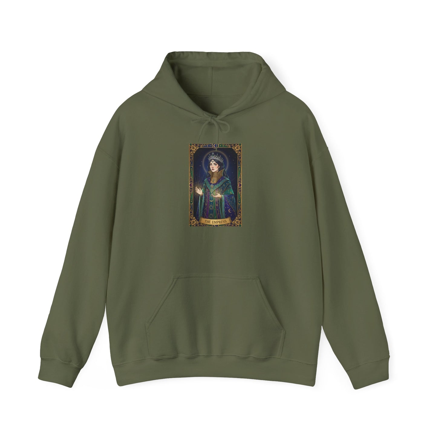 Empress Arcana Portrait Tarot Hoodie | classic tarot style, modern tarot apparel