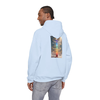 Aligned AF Hoodie | Chakra Spiral Meditation Back Graphic