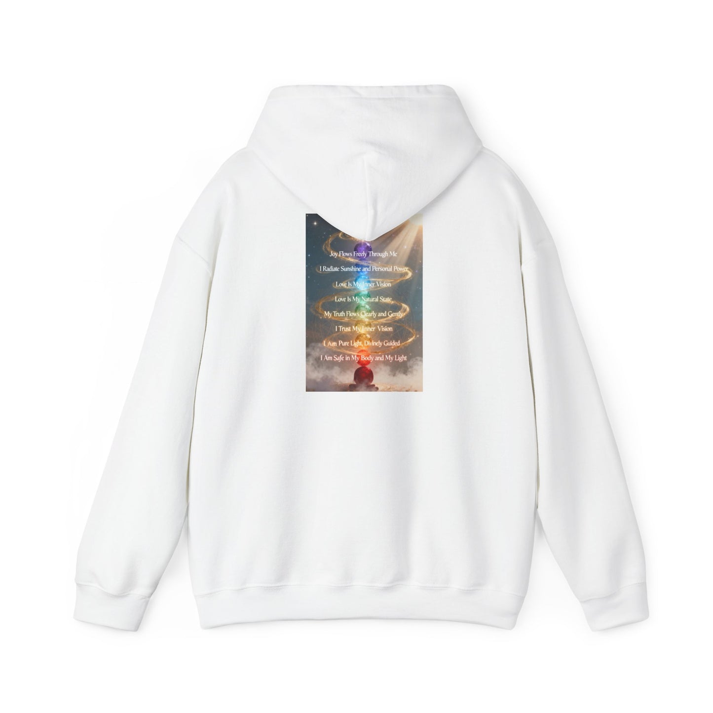 Aligned AF Hoodie | Chakra Spiral Meditation Back Graphic
