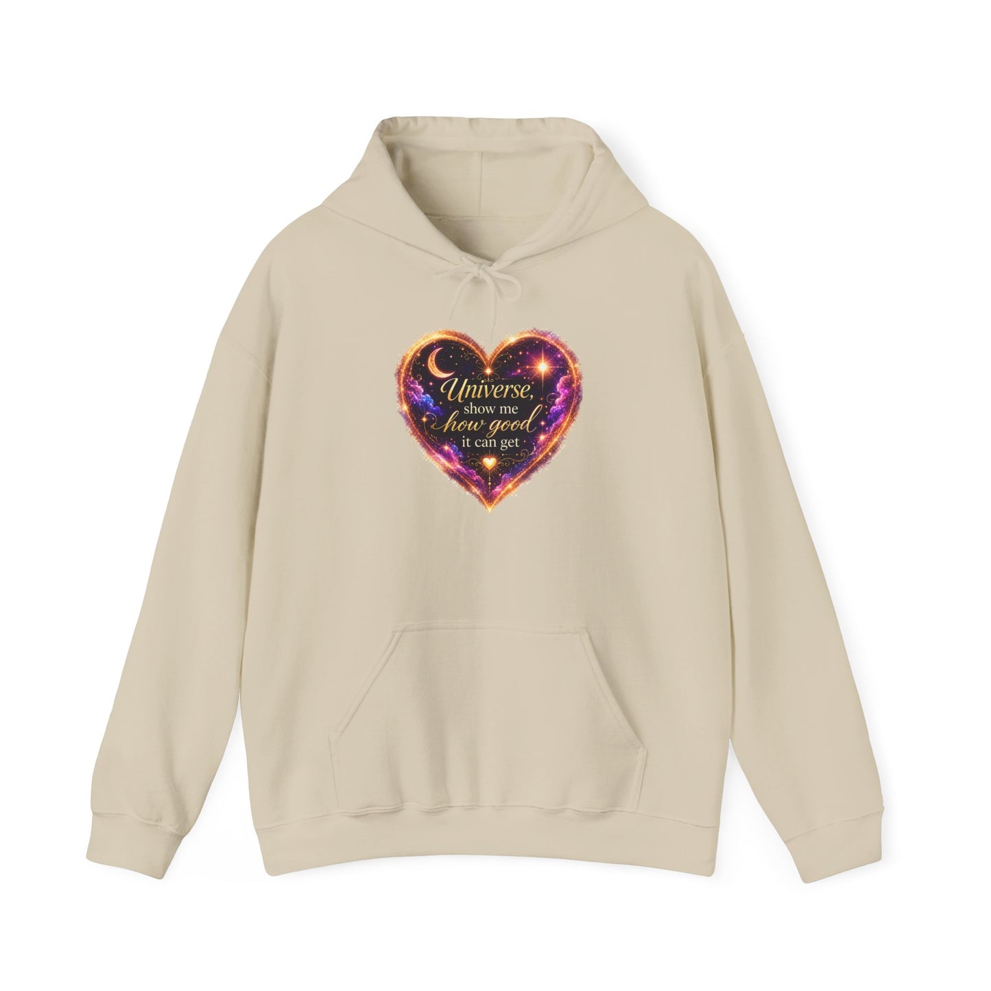 Heart Galaxy Graphic Hoodie — "Universe, show me how good it can get"