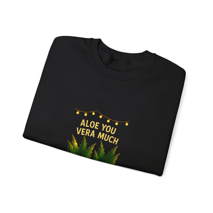 "Aloe You Vera Much" Sweatshirt — Cute Potted Succulent Crewneck Gift