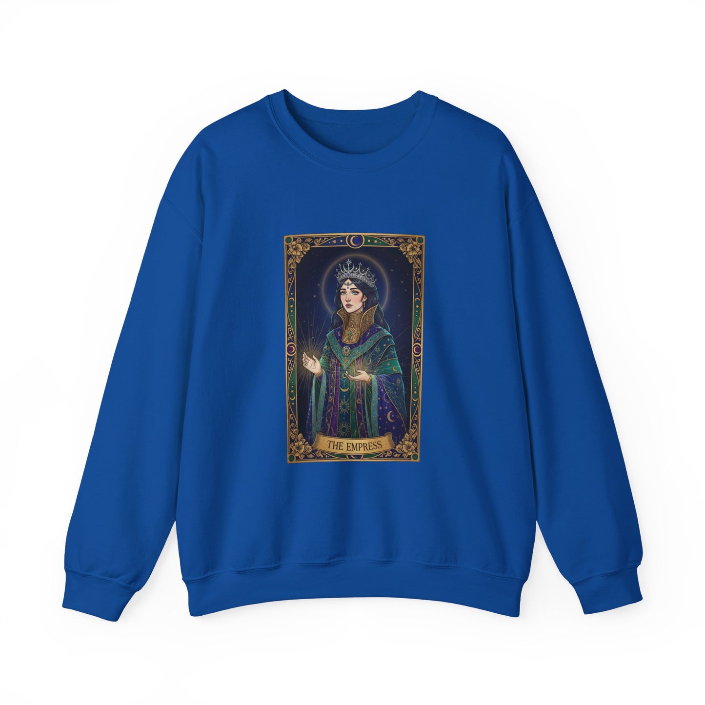 Mystic Empress Tarot Crewneck Sweatshirt | classic tarot style, modern tarot apparel