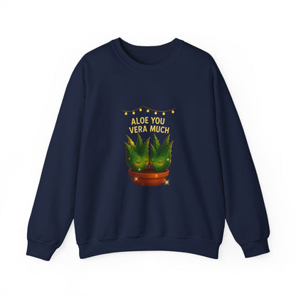 "Aloe You Vera Much" Sweatshirt — Cute Potted Succulent Crewneck Gift
