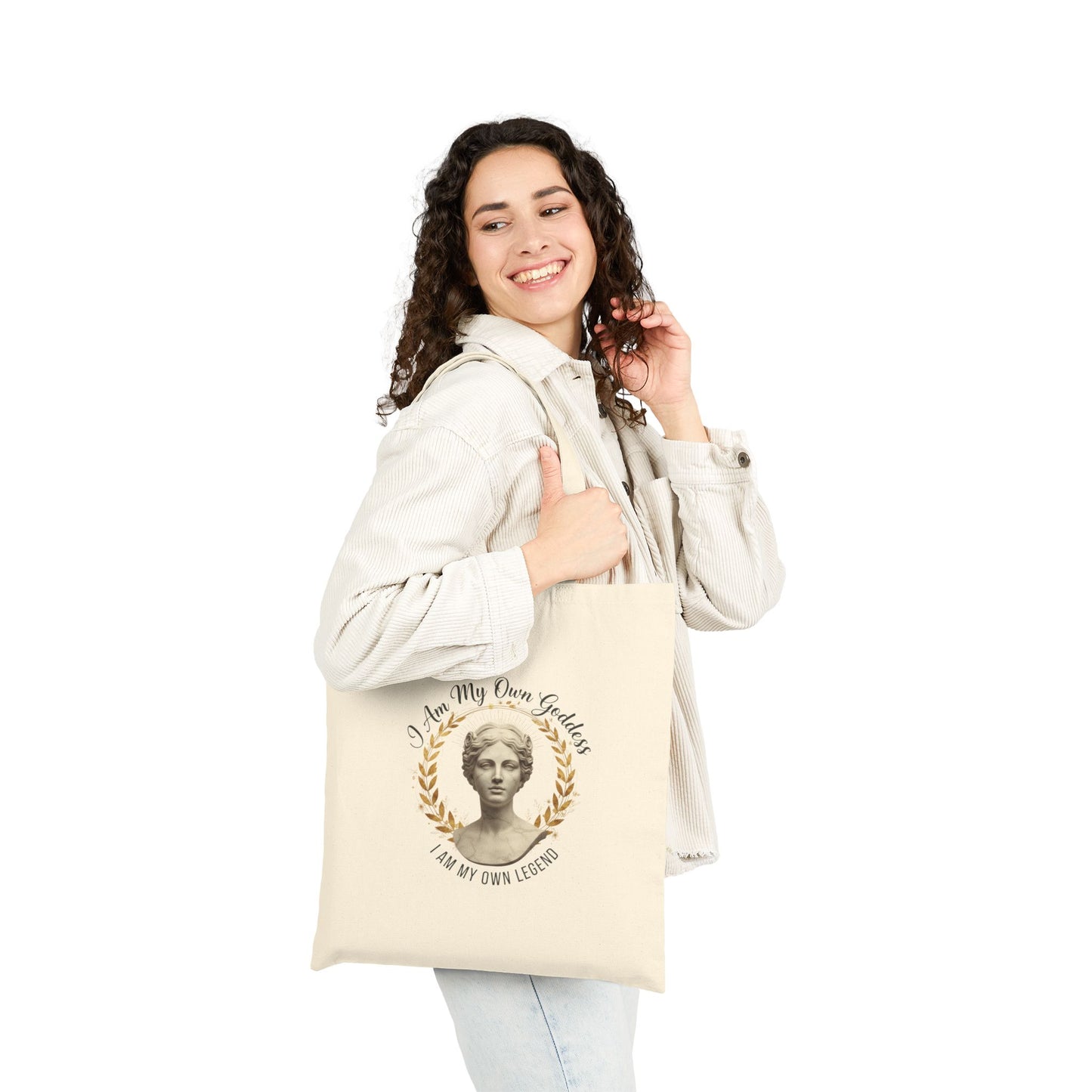 "I Am my own Goddess. I Am my own legend" - Cotton Canvas Tote Bag