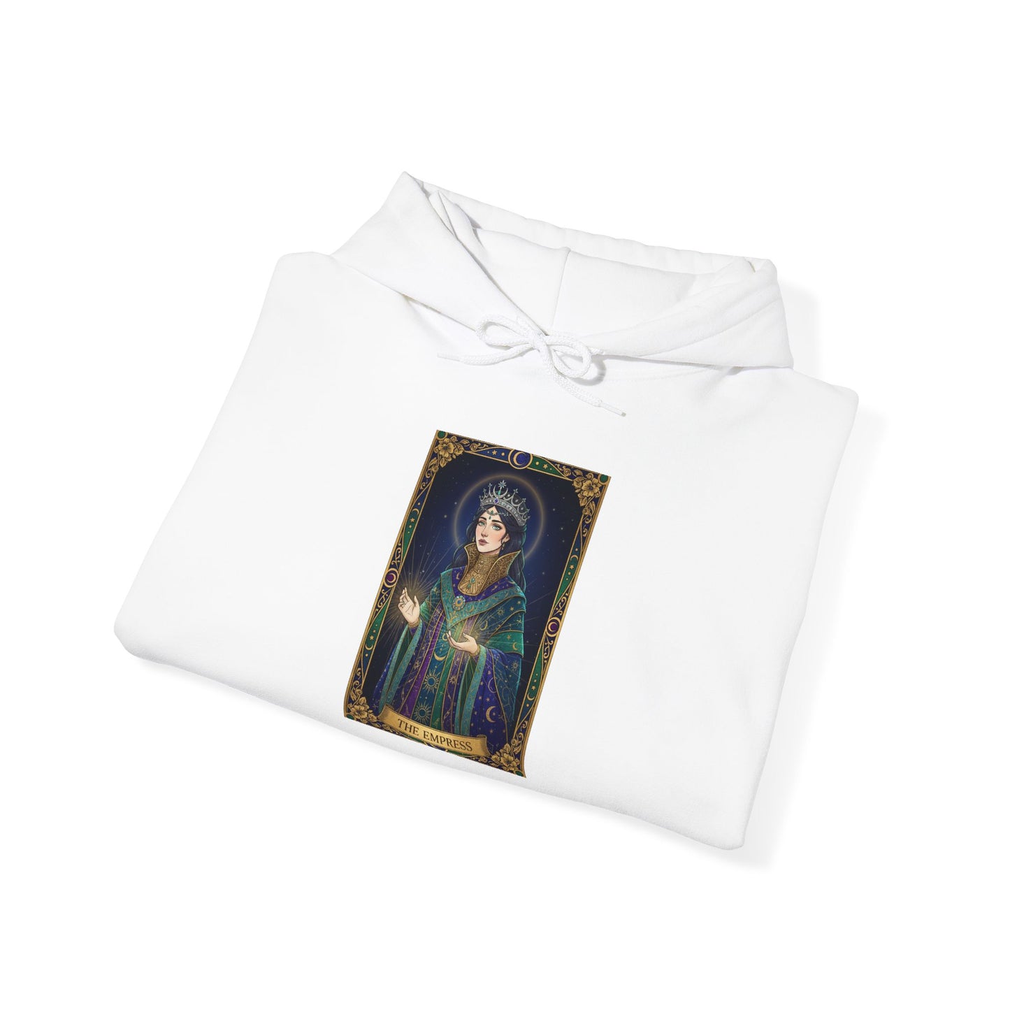 Empress Arcana Portrait Tarot Hoodie | classic tarot style, modern tarot apparel