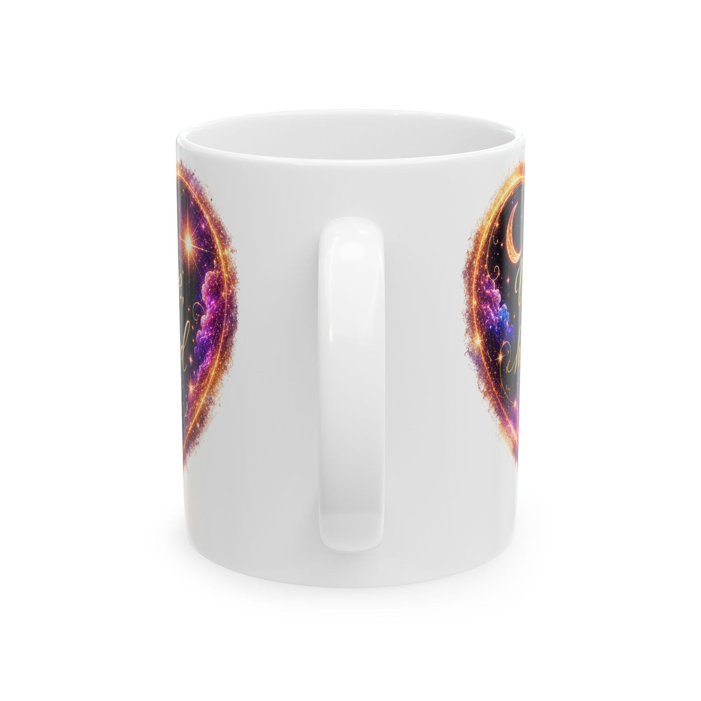 Astro Heart Ceramic Mug — "Universe, show me how good it can get" Cosmic Gift (11oz/15oz)