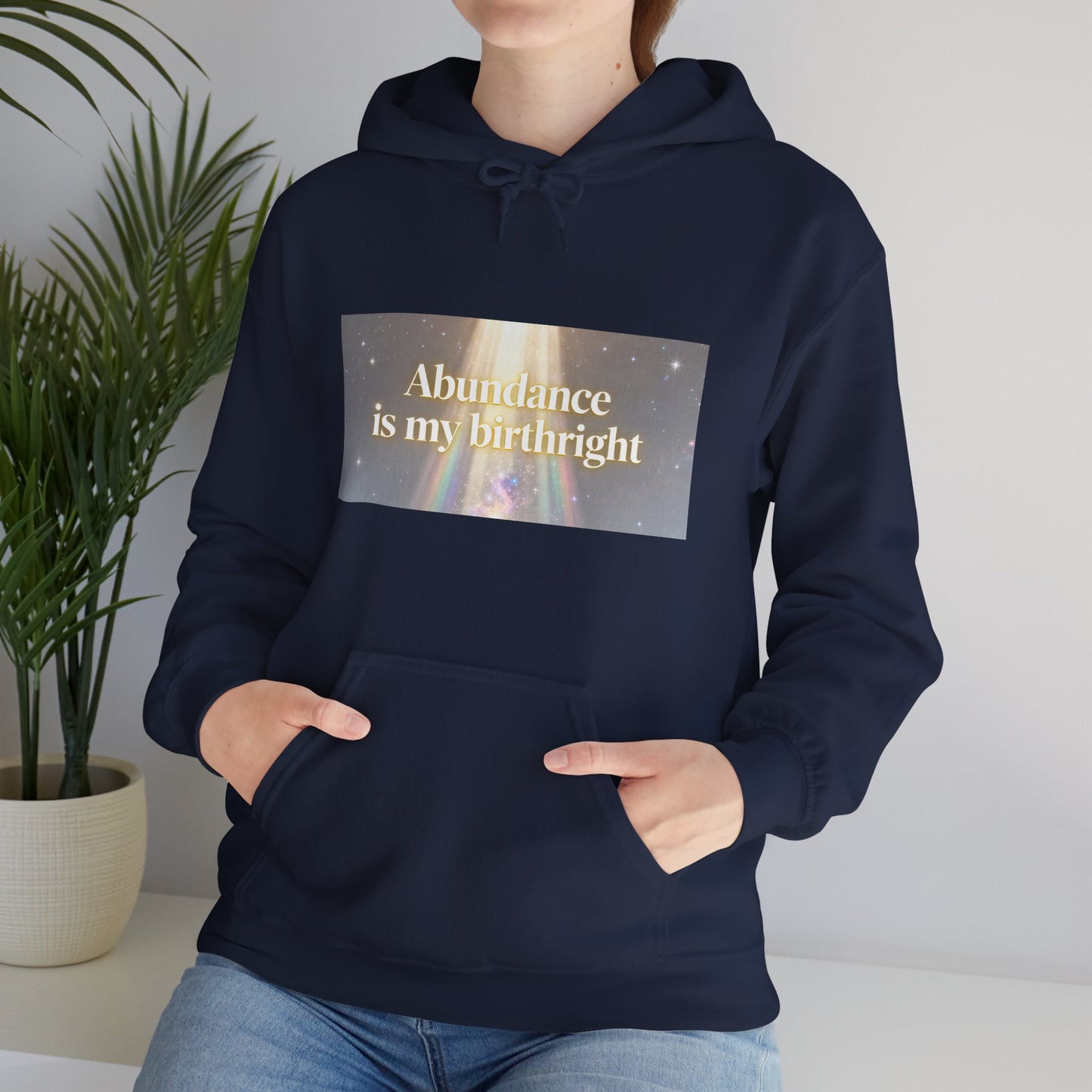 Abundance Is My Birthright Hoodie — Spiritual Affirmation Graphic Hoodie