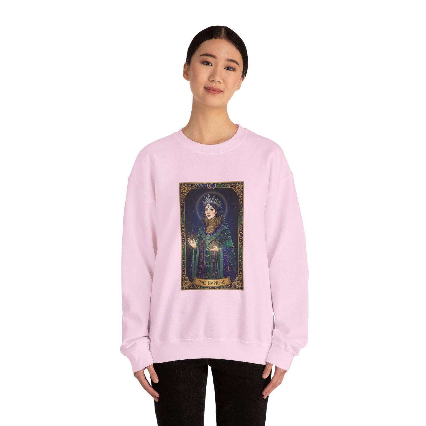 Mystic Empress Tarot Crewneck Sweatshirt | classic tarot style, modern tarot apparel
