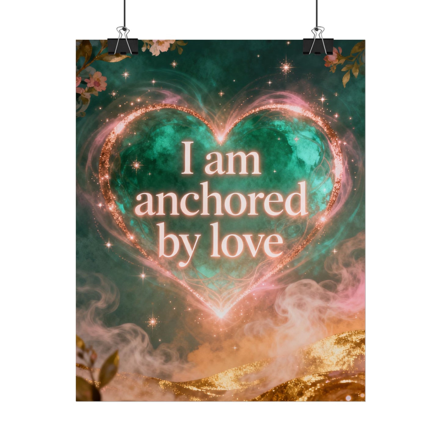 I am anchored by Love - Rolled Poster | Heart Affirmation Art Print