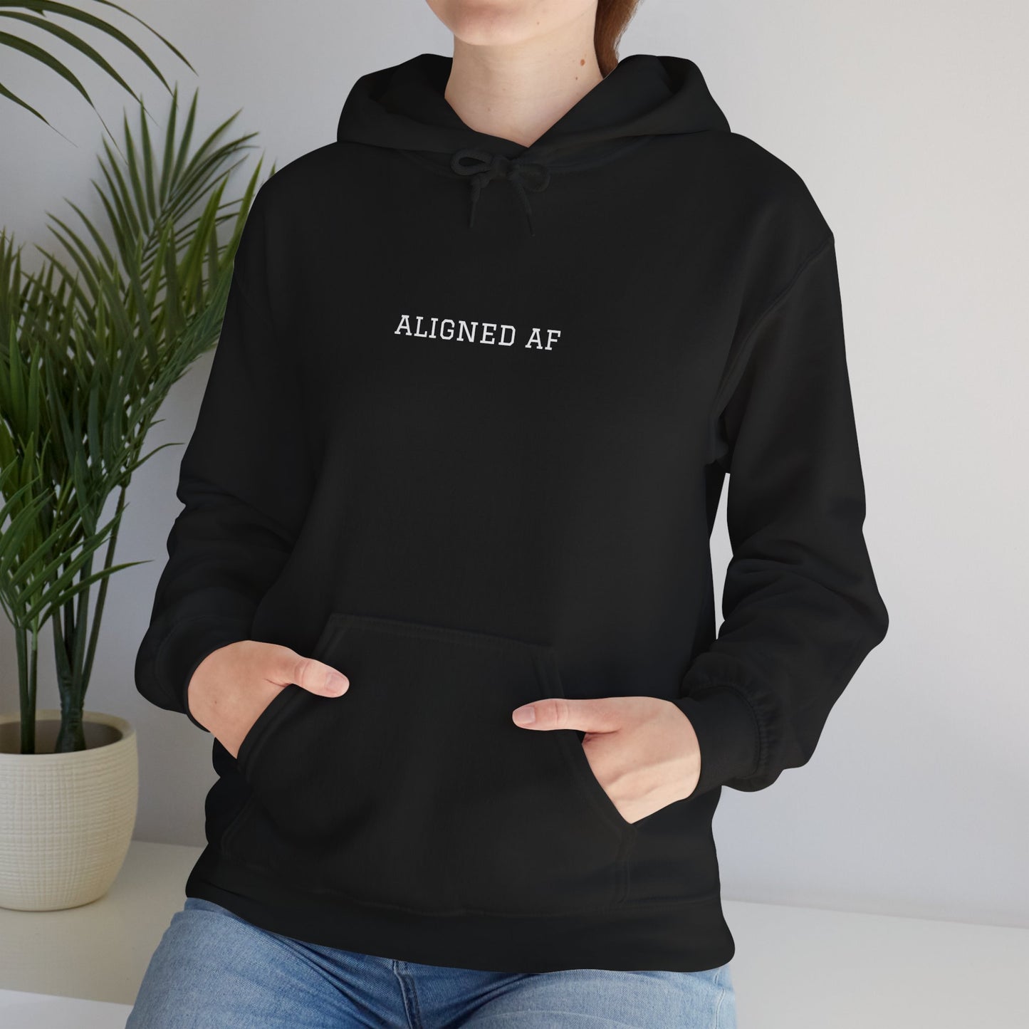 Aligned AF Hoodie | Chakra Spiral Meditation Back Graphic