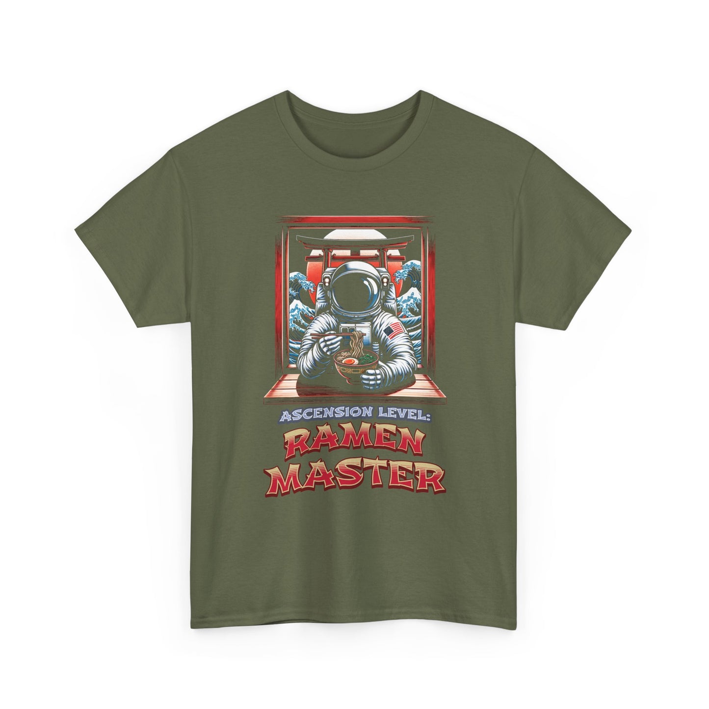 Ramen Master — Astronaut Slurping Ramen Tee ("Ascension level: Ramen Master")