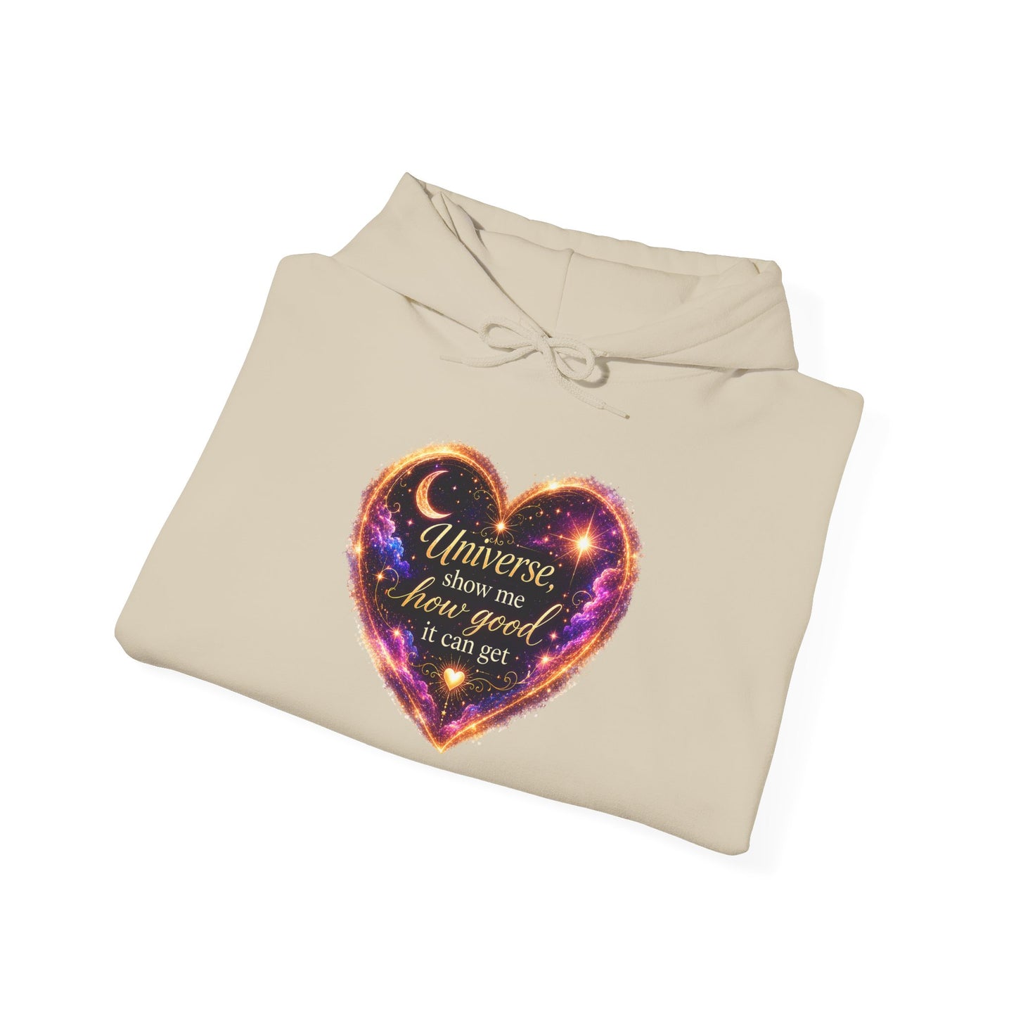 Heart Galaxy Graphic Hoodie — "Universe, show me how good it can get"