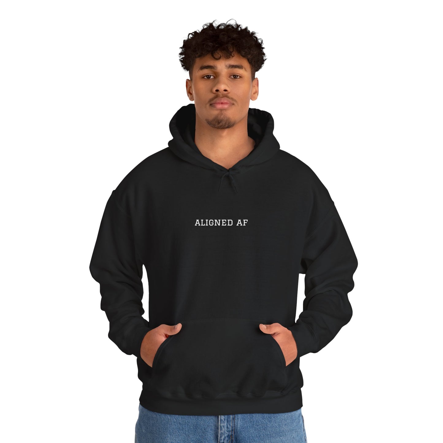 Aligned AF Hoodie | Chakra Spiral Meditation Back Graphic