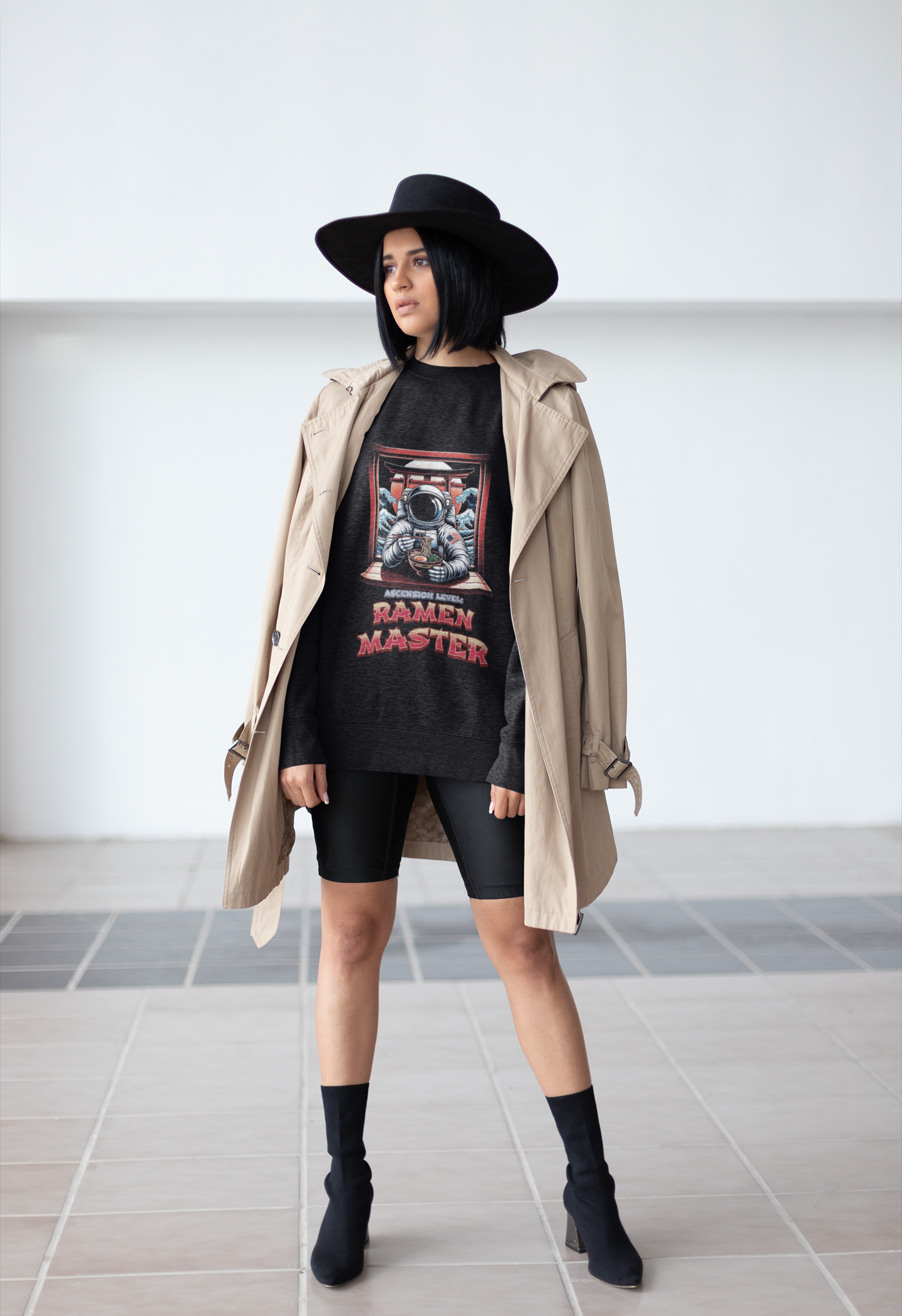 Ramen Master Astronaut Long Sleeve Tee — 'Ascension level, Ramen Master'