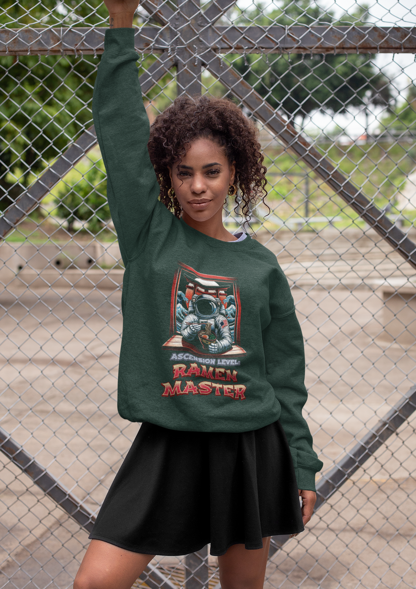 Ramen Master Astronaut Long Sleeve Tee — 'Ascension level, Ramen Master'