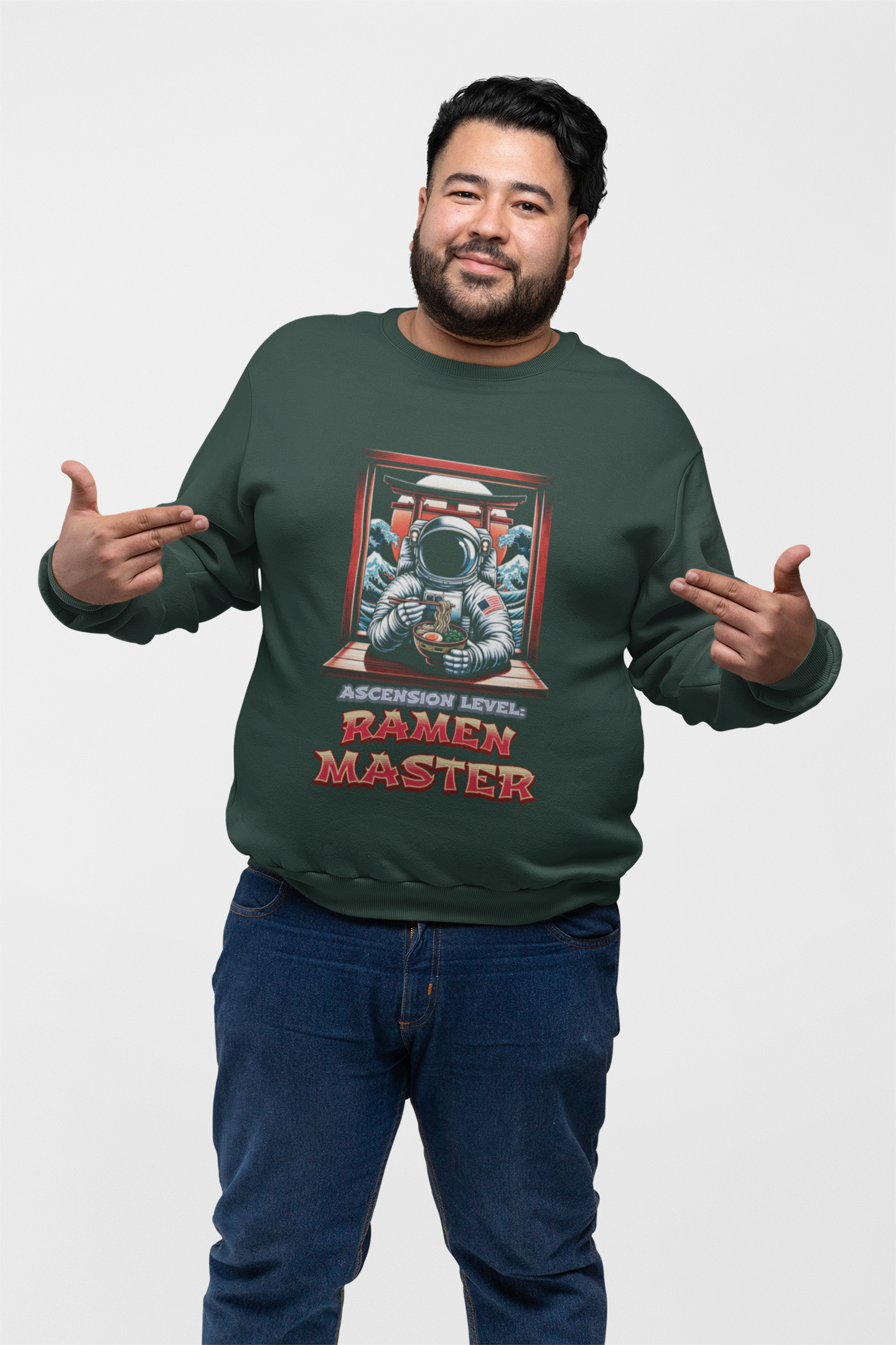 Ramen Master Astronaut Long Sleeve Tee — 'Ascension level, Ramen Master'