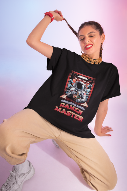 Ramen Master — Astronaut Slurping Ramen Tee ("Ascension level: Ramen Master")