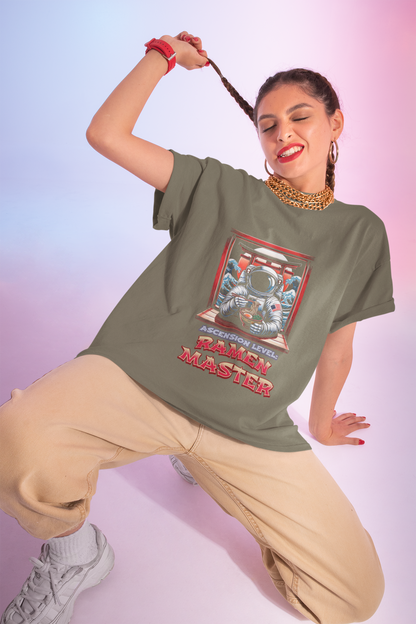 Ramen Master — Astronaut Slurping Ramen Tee ("Ascension level: Ramen Master")